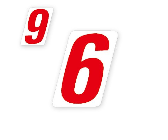 HEIKO ナンバーセルフ(シール) SS 6・9共用 赤 120片画像