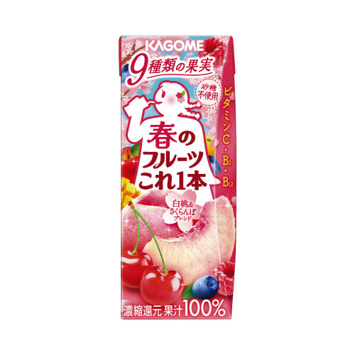 春のフルーツ白桃さくらんぼ195ml24本画像