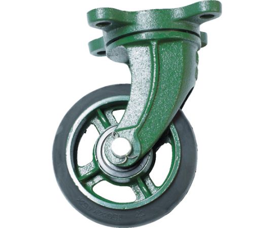 鋼鉄製運搬車用　鋳物金具自在キャスターφ150ゴム車画像