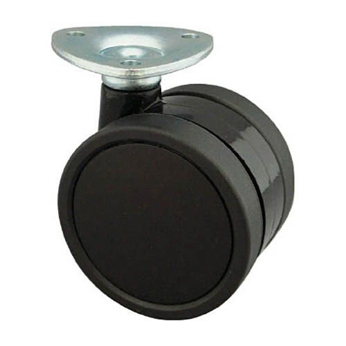 ﾌﾟﾚｰﾄ式双輪ｷｬｽﾀｰ 60径 自在 1個