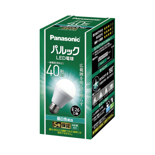 パルックベーシック４０形ＬＥＤ電球　昼白色Ｅ２６画像