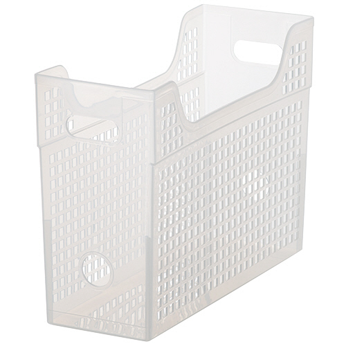 ﾒｯｼｭﾎﾞｯｸｽ A4ﾖｺ 背幅123mm ｸﾘｱ 1個