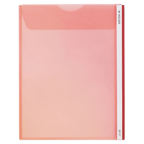 Mﾎﾙﾀﾞｰ A4ﾀﾃ 赤 ﾌﾀ付 1枚画像