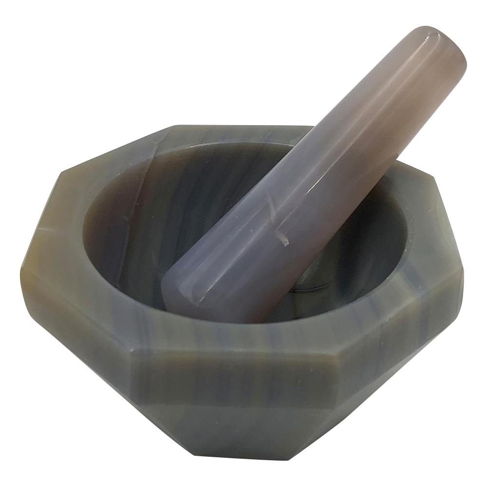 メノー乳鉢(深型)　φ65×φ80×25mm　乳棒付き画像