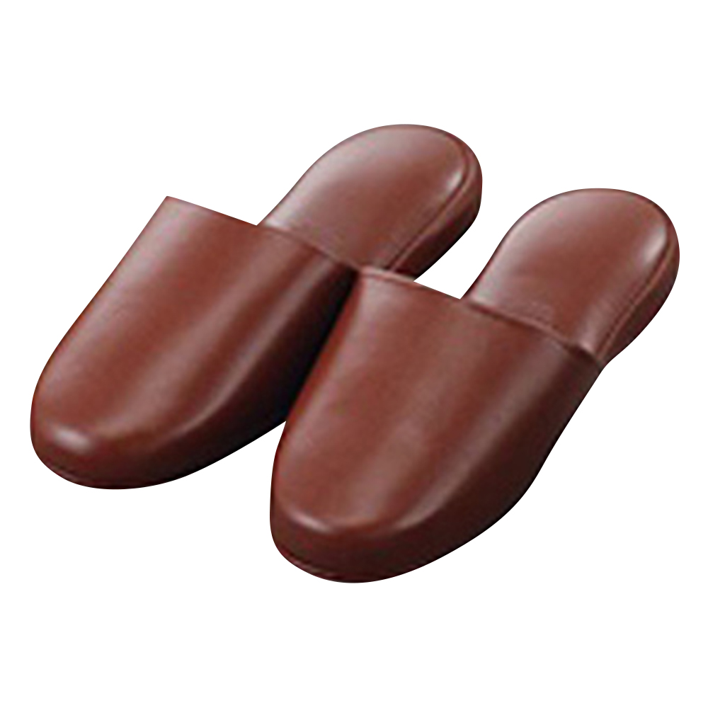 抗菌ビニールスリッパ　ブラウン画像