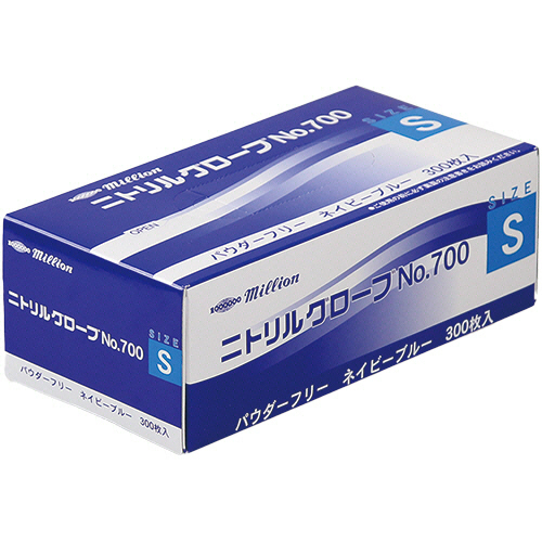 ﾐﾘｵﾝ ﾆﾄﾘﾙｸﾞﾛｰﾌﾞ ﾊﾟｳﾀﾞｰﾌﾘｰ ﾈｲﾋﾞｰﾌﾞﾙｰ S 1ｾｯﾄ(3000枚:300枚×10箱)画像