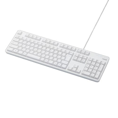 有線キーボード　メンブレン式　フルサイズ　WH