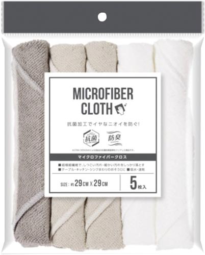 マイクロファイバークロス抗菌仕様５枚入×５画像