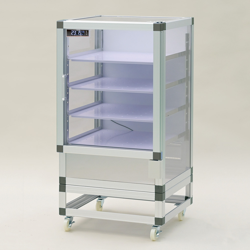 オートドライデシケーターZEAL（BG）574×555×1139mm 強化プラスチック棚・キャスター付き画像