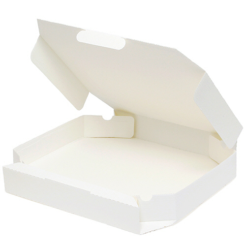 SWAN 食品容器 ﾋﾟｻﾞ箱 12ｲﾝﾁ用 白無地 1ｾｯﾄ(100枚:25枚×4ﾊﾟｯｸ)画像