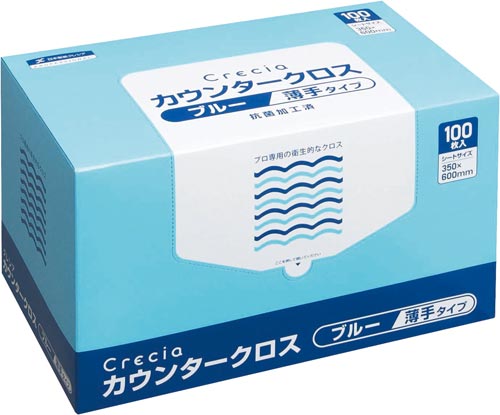 クレシア　カウンタークロス　薄手ブルー　１００枚画像