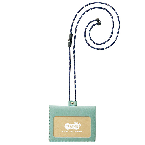 合皮製ﾈｰﾑｶｰﾄﾞﾎﾙﾀﾞｰ 2つ折りﾀｲﾌﾟ ﾌﾞﾙｰ 1個画像