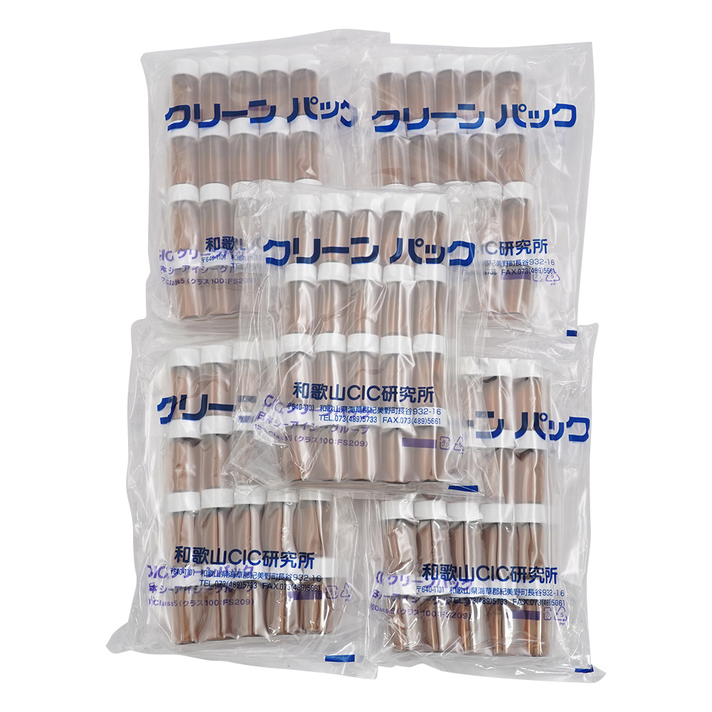 スクリュー管瓶 6mL 褐色 SCC （純水洗浄処理済み）1箱（20本×5袋入）画像