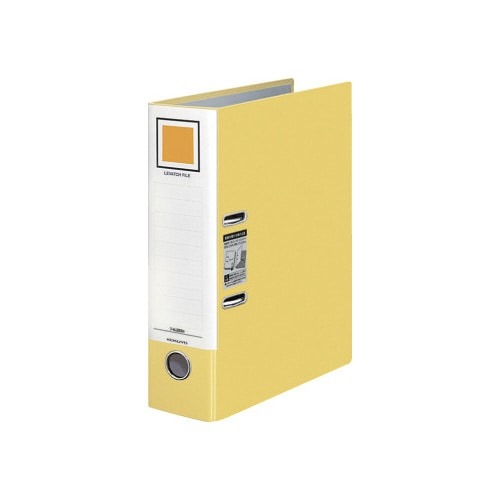 レバッチファイル　Ａ４縦　背幅７６ｍｍ　黄画像