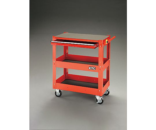 715x410x 880mm ツールワゴン 工具が整然と収納された状態