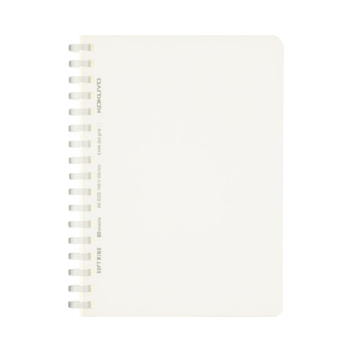 ソフトリングノート　方眼ドット罫　Ａ６　８０枚透明