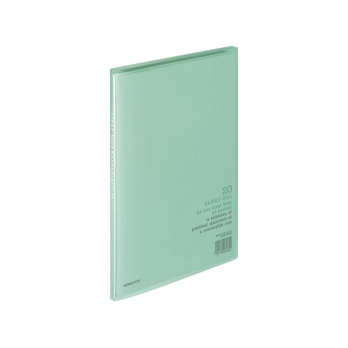 クリヤーブックキャリーオールＡ４縦２０ポケット緑画像