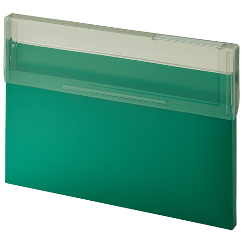 Mutual ｺﾝｸﾞﾚｽｹｰｽ A4ﾖｺ 150枚収容 ﾃﾞｨｰﾌﾟｸﾞﾘｰﾝ 1個画像