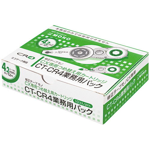 修正テープ　モノCX用カートリッジCR4　紙箱入り　4.2mm幅×12m　1パック(10個)画像