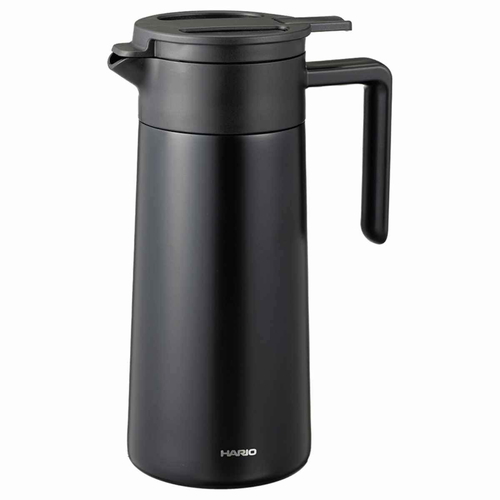 ポット 800ml 魔法瓶 保温 保冷 真空二重構造 ステンレス ブラック画像