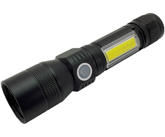 LEDハンドライト USB充電式 UVライト・COBワークライト・底部マグネット付き リチウムイオンバッテリー付属画像