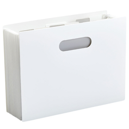 ｻｸｯと整理!ﾄﾞｷｭﾒﾝﾄﾌｧｲﾙ(ｵｰﾌﾟﾝﾀｲﾌﾟ) A4 13ﾎﾟｹｯﾄ 白 1冊画像