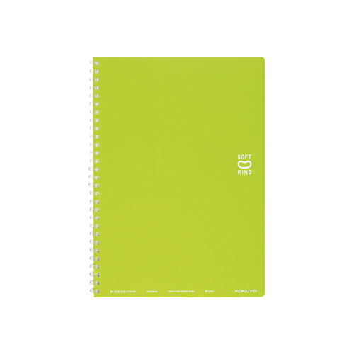 ソフトリングノート　セミＢ５ドットＢ罫　４０枚黄緑画像
