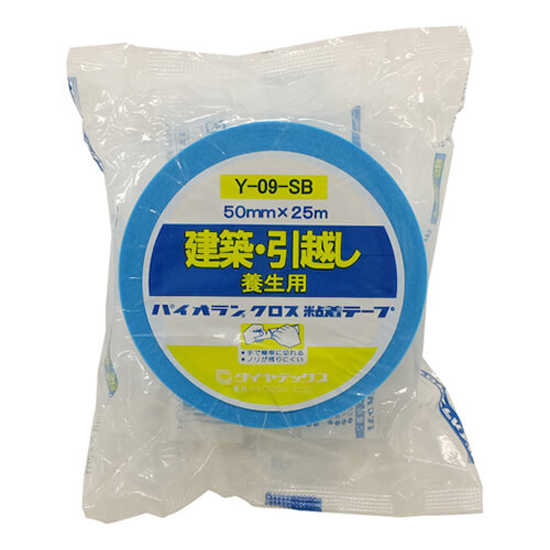 糊残りの少ない弱粘着タイプの養生テープ