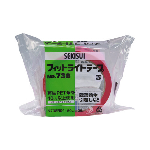 フィットライトテープＮｏ．７３８　赤　５巻画像