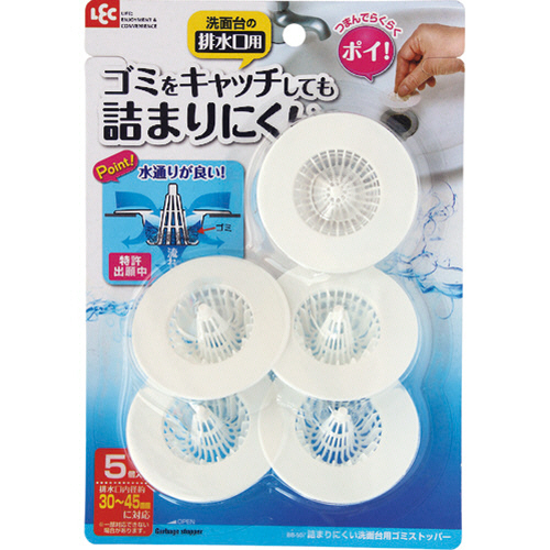 詰まりにくい 洗面台用 ｺﾞﾐｽﾄｯﾊﾟｰ 1ﾊﾟｯｸ(5個)画像