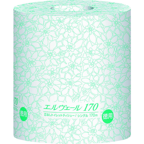 エリエール　エルヴェールトイレットティシューシングル１７０ｍ個包装芯なし画像