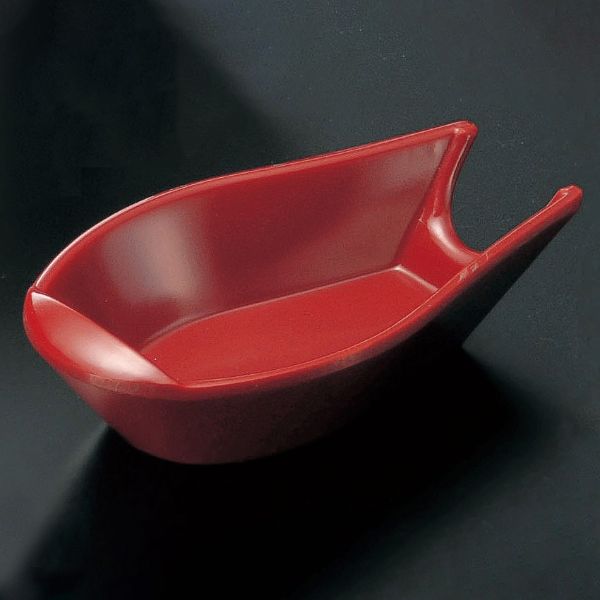 メラミン食器 M11-197 レンゲ置き 赤 マイン画像