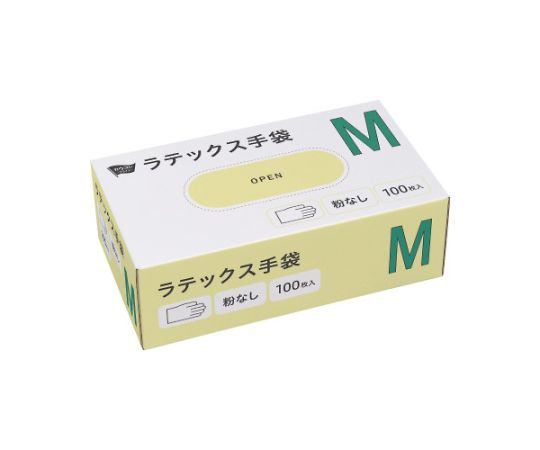 ラテックス手袋 粉無 Mサイズ 100枚画像