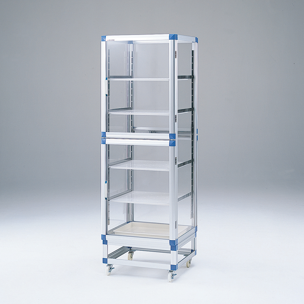 スタンダードデシケーター両面タイプ　強化プラスチック棚　574×555×1765mm