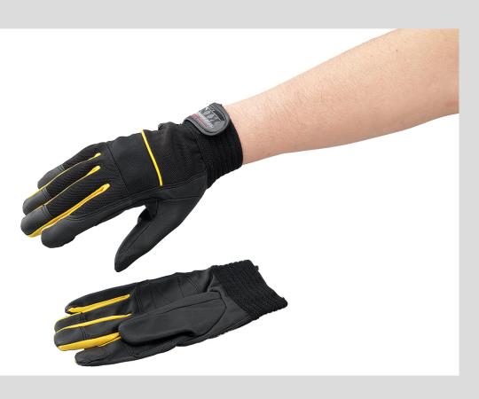 人工皮革グローブ（PU-KING） L ブラック/イエロー