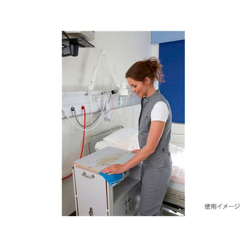 オリジナルクロス ブルー 691013 Vikan(ヴァイカン) 鮮やかな青色のクロスが広げられた状態で、柔らかさや質感がわかる様子。