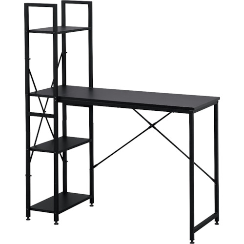 ＩＲＩＳ　５７４２１７　ラック付きデスク　１０００×４２０　ブラック／ブラック画像