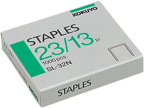 ステープル針　２３／１３号針　１０００本入画像