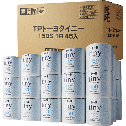 ﾀｲﾆｰ業務用 個包装 ｼﾝｸﾞﾙ 芯なし 150m 1ｾｯﾄ(135ﾛｰﾙ:45ﾛｰﾙ×3ｹｰｽ)画像