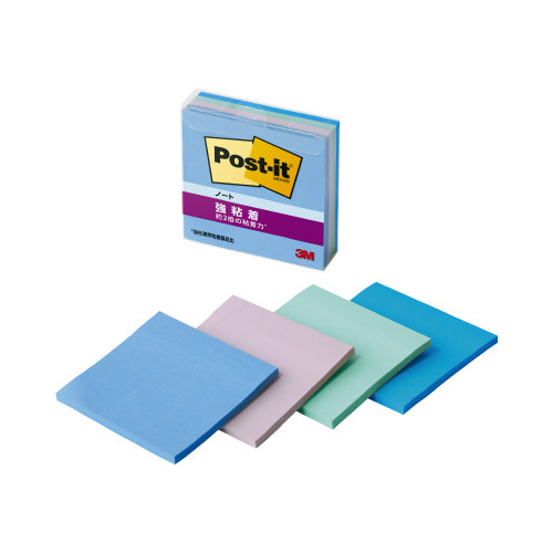強粘着ノートマルチカラー２　７５×７５　４冊×５画像