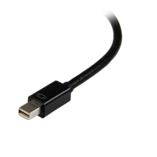 Mini　DisplayPort-VGA/DVI/HDMI変換アダプタ　1個 商品のコネクタ部分と配線が見える角度で撮影された状態