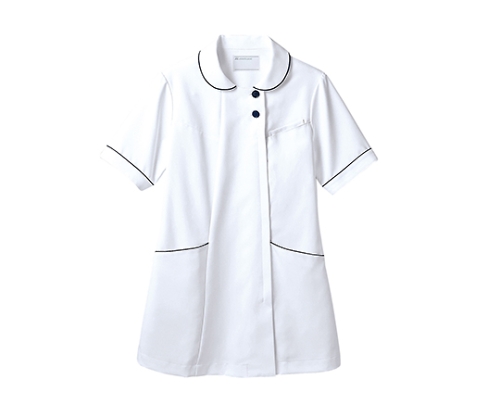 ナースジャケット 半袖 白／ネイビー