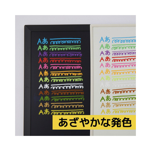 蛍光ボードマーカー 太字 レッド 太字のマーカーが赤色で強調されている状態