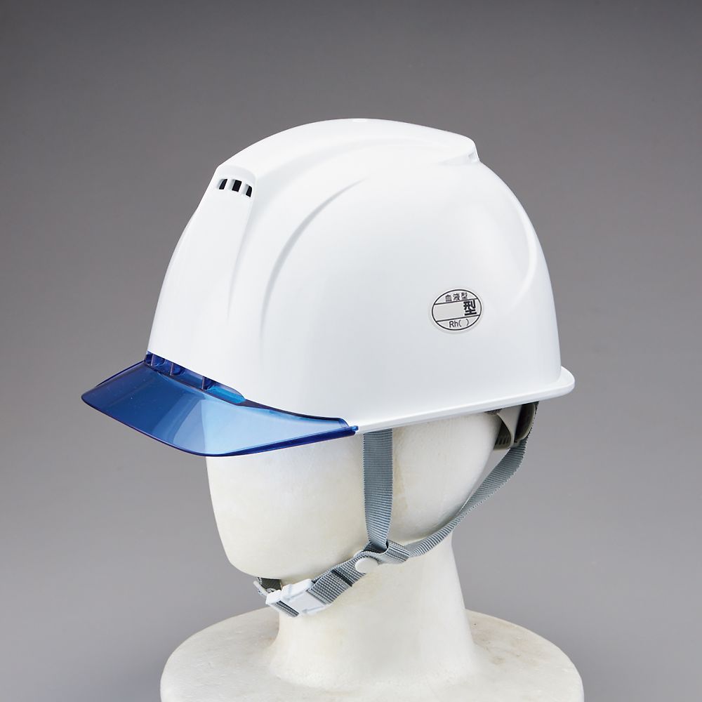 ヘルメット用ステッカー 「血液型 型」 HL-204 1組（10枚入） 多色の血液型マークが整然と並んだシート