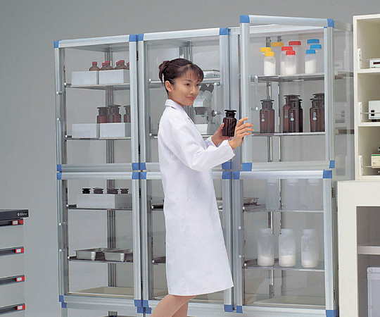 スタンダードデシケータージャンボ　574×523×1765mm　強化プラスチック棚画像