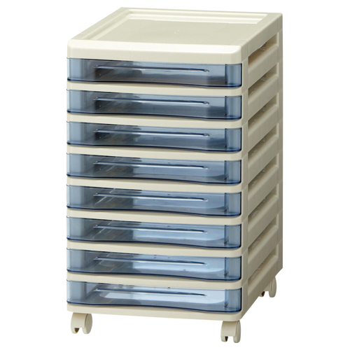 ｽﾀｯｸﾁｪｽﾄ B4 超浅型8段 ﾀﾞｰｸﾌﾞﾙｰ 1台画像