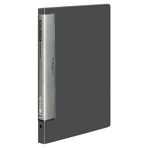 ｸﾘﾔｰﾌﾞｯｸ(ｳｪｰﾌﾞｶｯﾄﾎﾟｹｯﾄ･替紙式)B4ﾀﾃ36穴17ﾎﾟｹｯﾄ付属背幅27mmﾀﾞｰｸｸﾞﾚｰ1冊画像