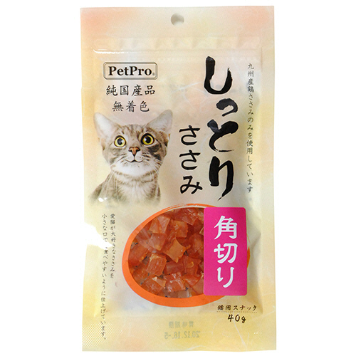 PetPro 純国産しっとりささみ 角切り 40g 1ﾊﾟｯｸ画像
