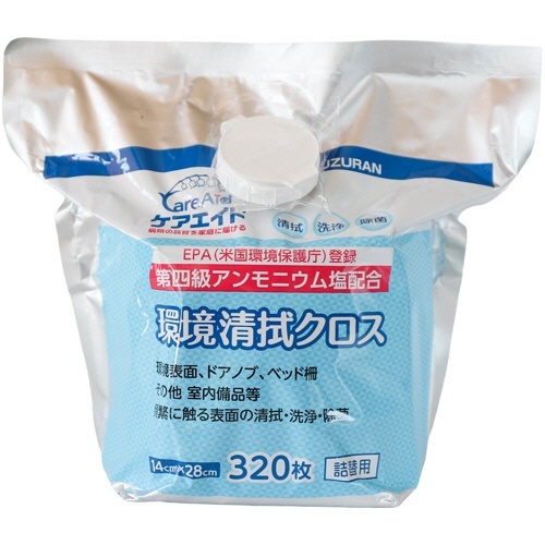 ｹｱｴｲﾄﾞ 環境清拭ｸﾛｽ 詰替用 1ﾊﾟｯｸ(320枚)画像