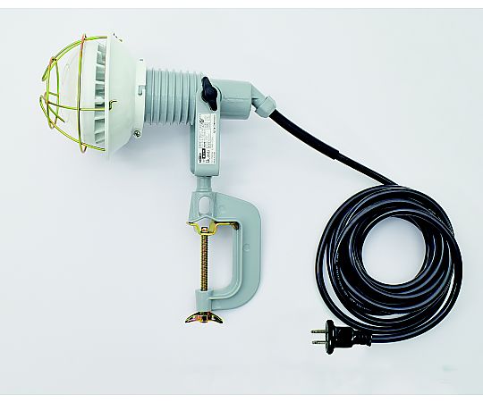 AC100V/ 21W 作業灯/LED(コード5.0m) スタンド付きの作業灯が電源コードと共に効果的に配置された状態